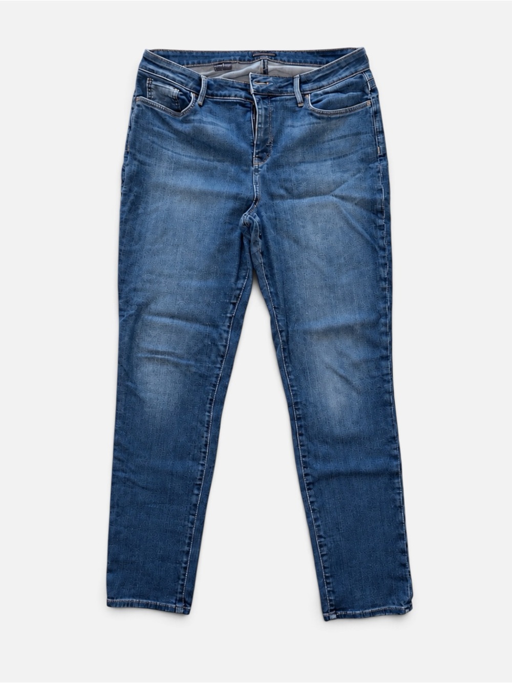 NYDJ Alina Legging Jeans Size 14 Blue Lift Tuck Slim Leg Stretch Denim